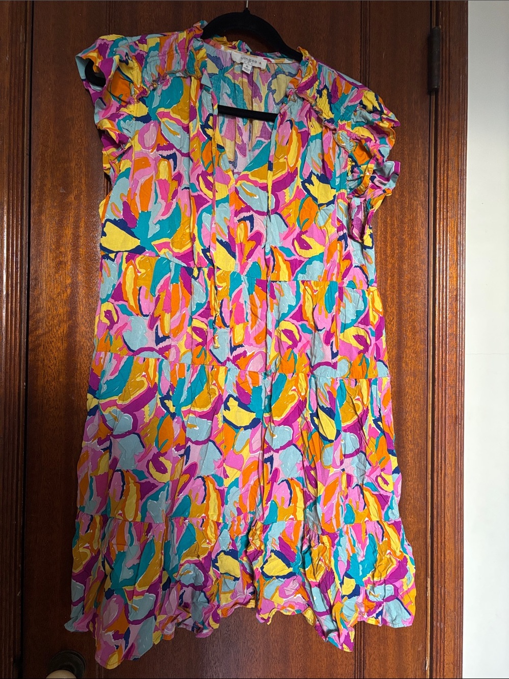 UMGEE Bright Floral Tiered Dress - Multicolor
